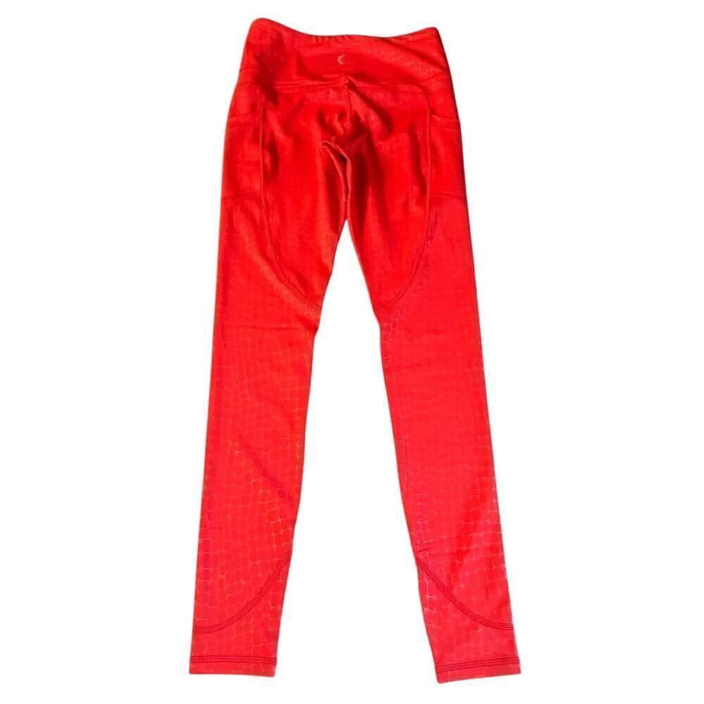 Zyia Red Scales Pocket Light & Tight High-Rise Legging Size 4 - Picture 4 of 8